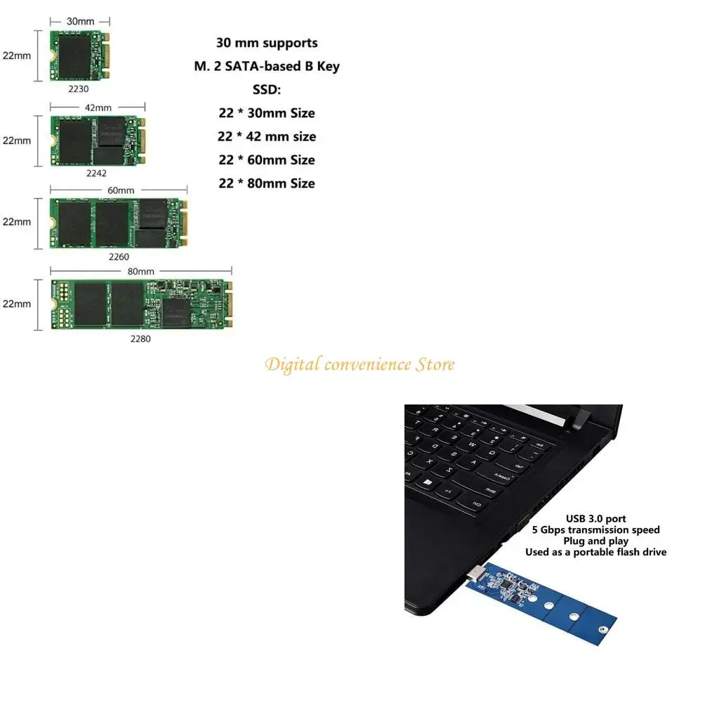 

97QA Легкие адаптеры твердотельных накопителей M.2 — USB3.0 для плавной интеграции между устройствами Плата переходников M.2 —