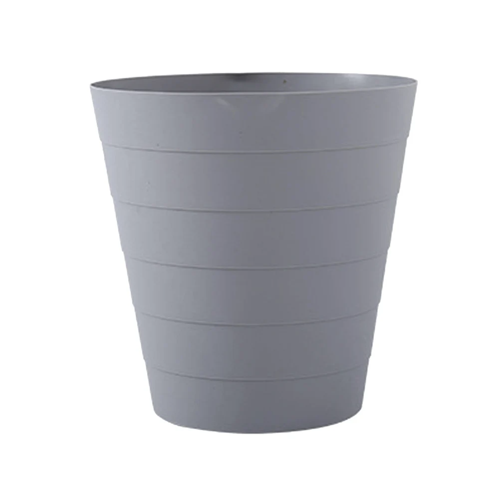 

1Pcs Household Trash Can Plastic Material Open Top Design for Home Room Kitchen Grey Plastic Trash Can