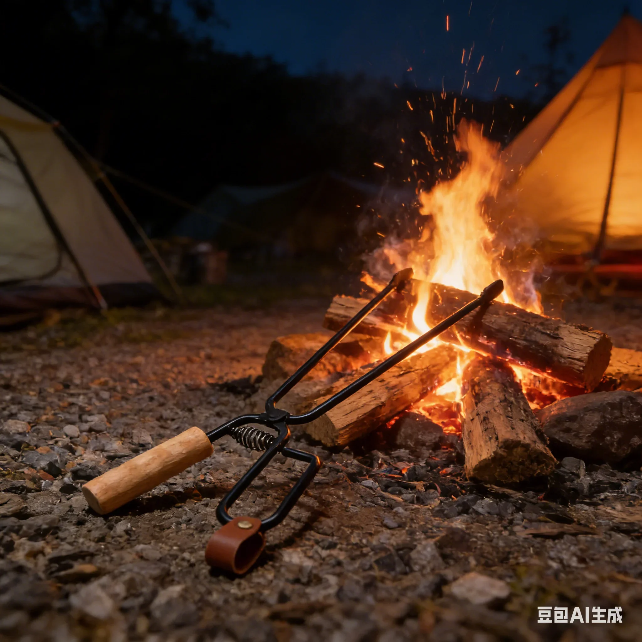 

Щипцы для огня из нержавеющей стали для кемпинга, барбекю, гриля, термостойкие, с длинной ручкой, противоскользящие, для использования на открытом воздухе