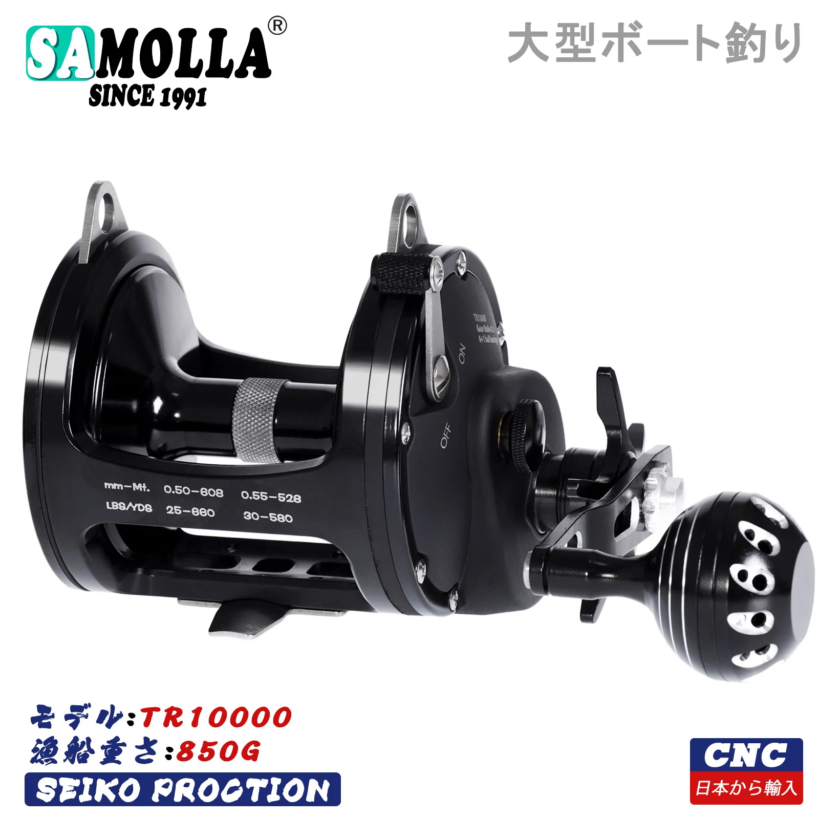 New Jigging Fishing Reel Pesca Catfishing Drum Wheel Boat Deep Sea Saltwater Catfish Kit Lever Drag Conventional Trolling Reels