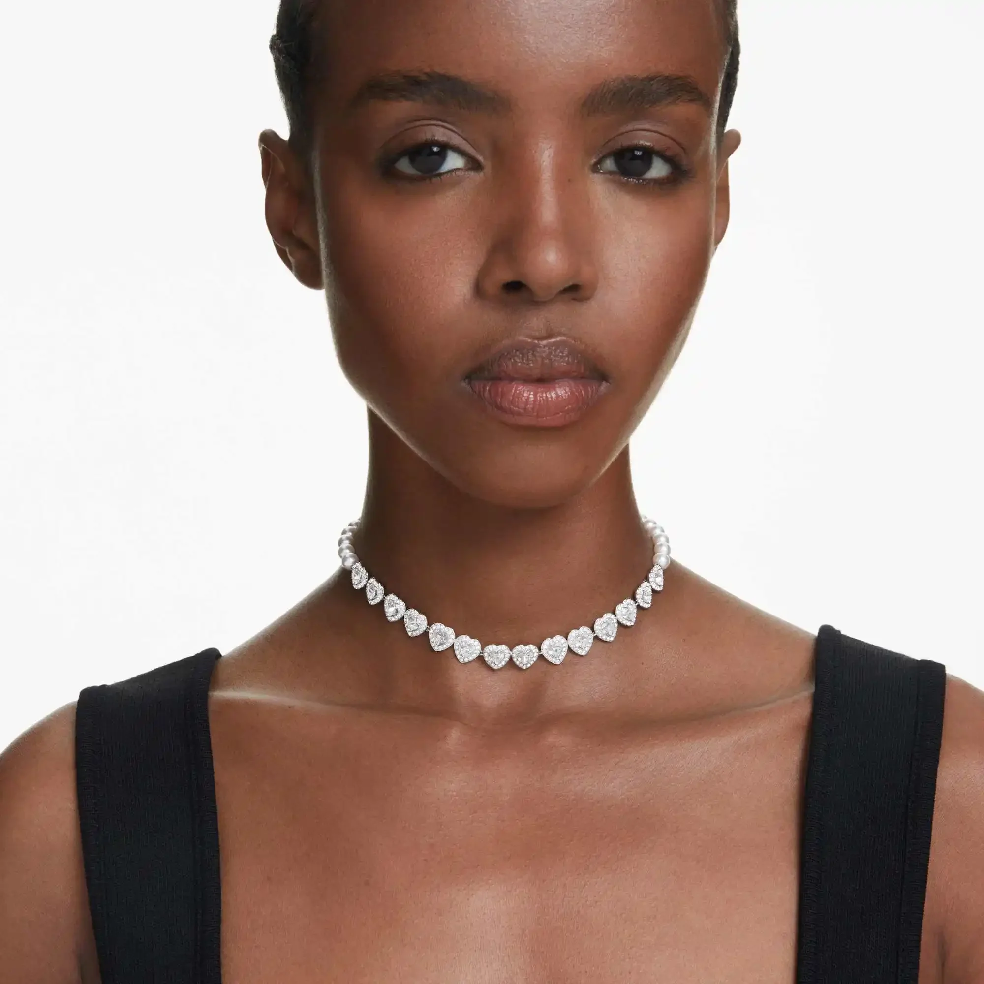 2026 New Trend Fine Wedding Jewelry Set Charming White Note Heart Shaped Pearl Crystal Luxury Women's Necklace Bracelet Earrings
