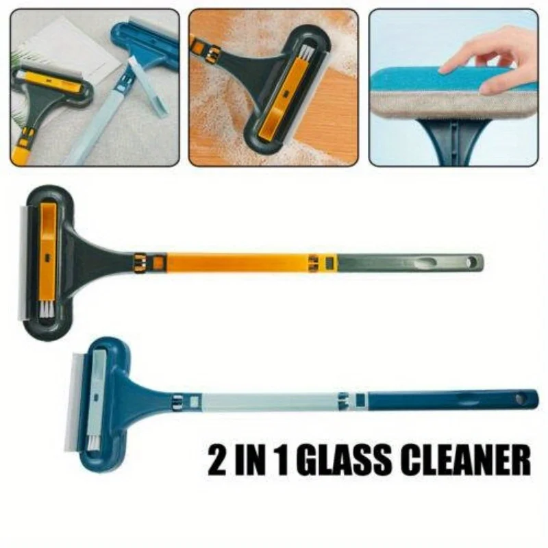 Środek do czyszczenia ekranów 2w1 Szczotka do czyszczenia okien Czyszczenie szkła na mokro i na sucho Podwójne