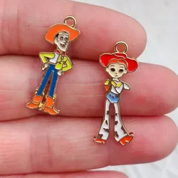 10pcs Classic Lovely Cartoon Characters Enamel Charms Metal Charms For Keychains Earring DIY Jewelry Making Handmade Craft