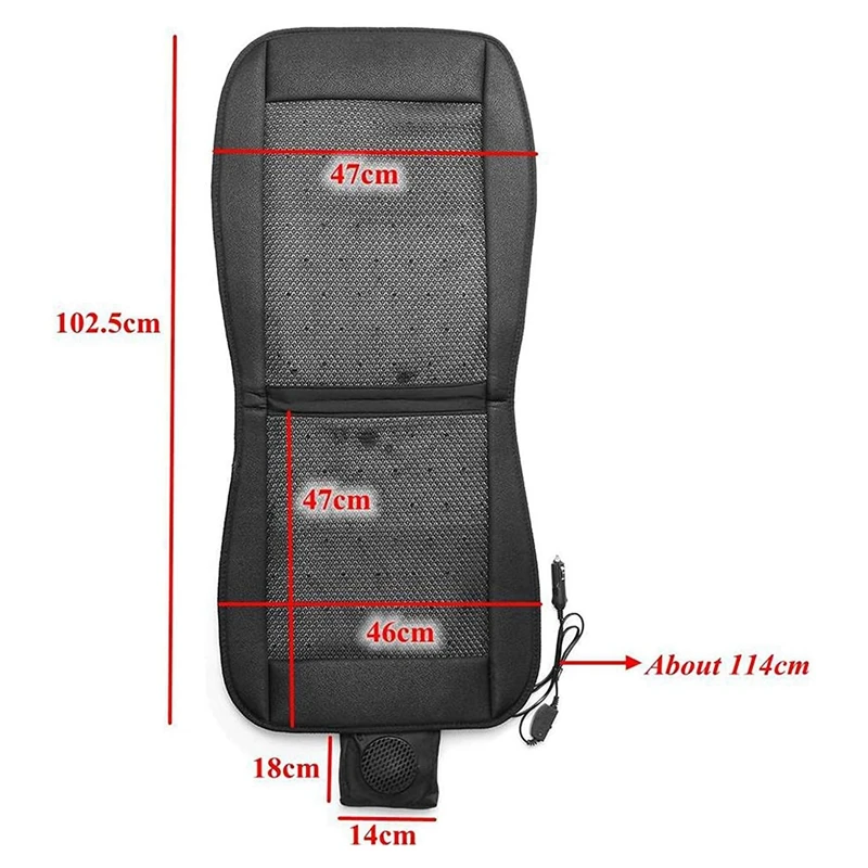 Cooling Car Seat Cushion Cover Air Ventilated Fan Conditioned Cooler Pad For All Cars