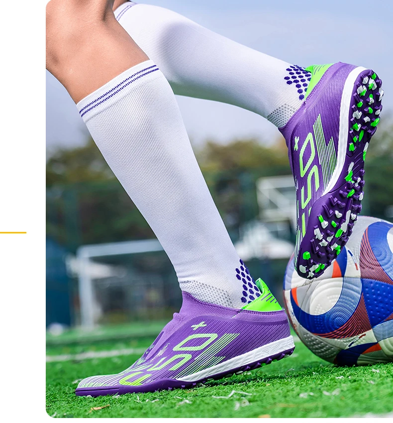 Neue Fußballschuhe für Herren, rutschfeste Fußballschuhe für den Innenbereich, professionelle Turf-Futsal-Schuhe für Rasen, ultraleicht, sportlich, bequem, für Erwachsene – Detail 22