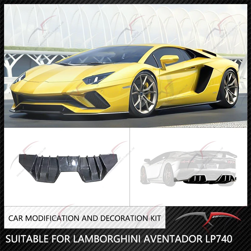 

Комплект для модификации кузова автомобиля Lamborghini пуэртадор LP740, комплект из углеродного волокна, задняя губа, декоративные аксессуары