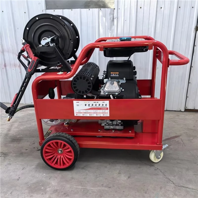 Portable Petrol High Pressure Washer Industrial Surface Cleaning Equipment for Construction & Pipeline Unclogging