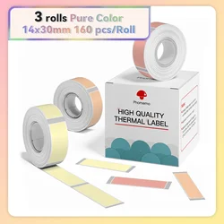 Label Sticker Paper Roll White Label Tape Transparent Label Tape for Labeller 6/12/14/15mm 3 Rolls for Phomemo Q30 D30 Printer