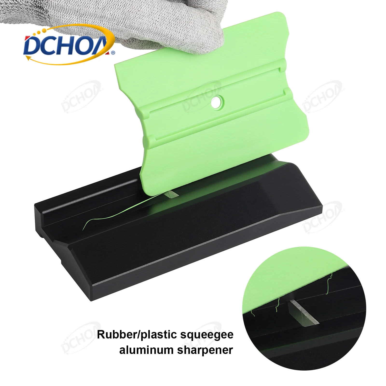 DCHOA Squeegee Edge Sharpener for Rubber Plastic Scrapers Vinyl Wrap PPF Window Tint Car Wrapping Installation Tool