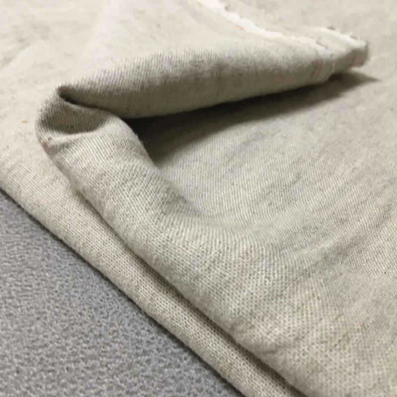 High-Quality Mika Khaki Cotton Linen Fabric Without Chemical Fiber Composition Clothing  Shirt Dress Pants Fabric Per Meter