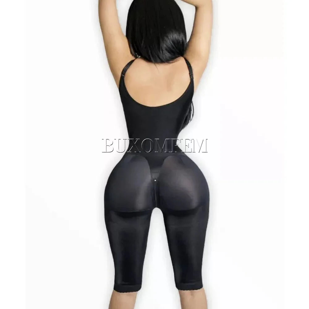 Women's High Compression Slimming Underwear Front Closure Fajas with Hook-Eyes Butt Lifter Shaper Open Crotch Fajas Colombianas