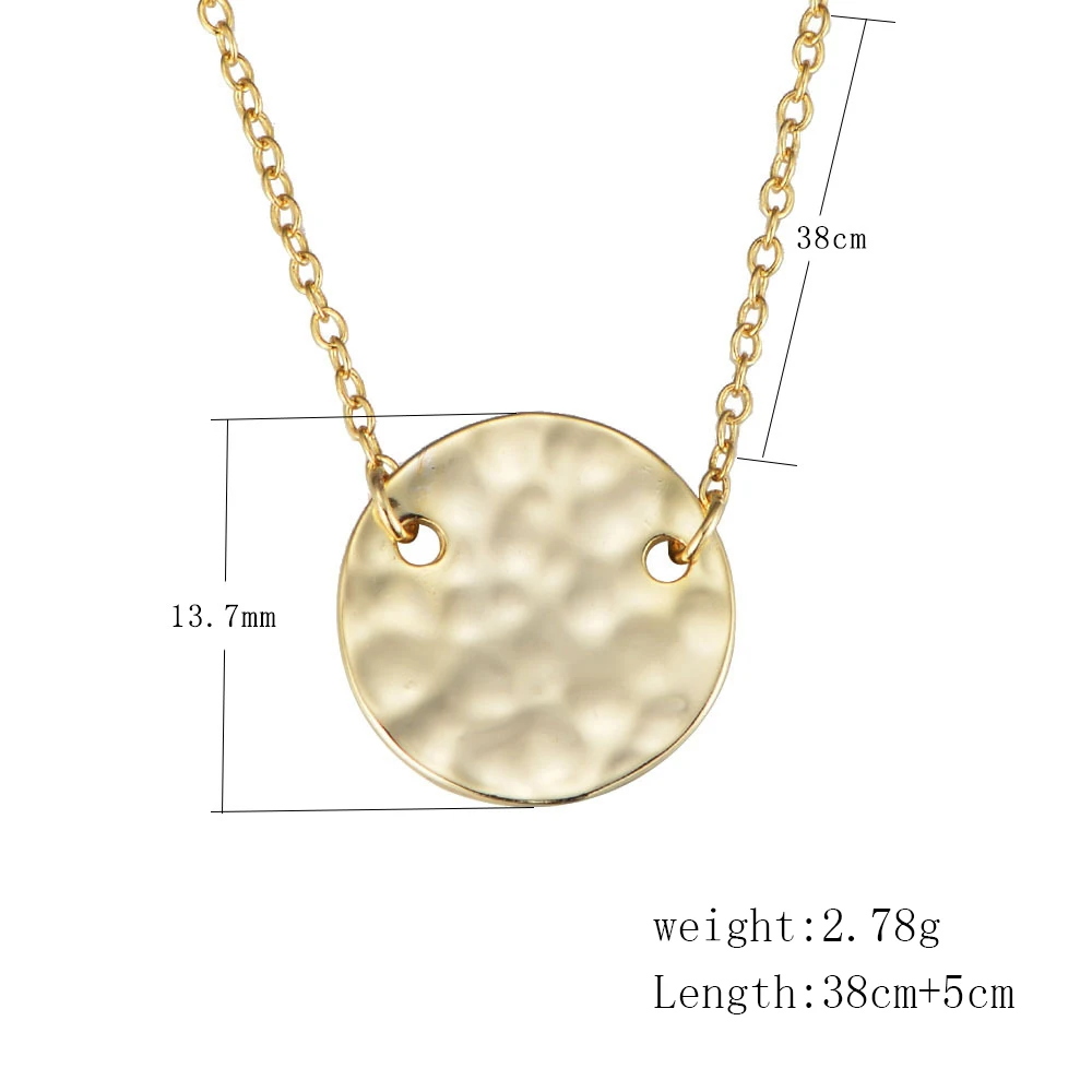 S925 فضة خمر مطروق عملة Lockbone سلسلة قلادة للنساء الفاخرة الحد الأدنى Ins جولة القرص مجوهرات #6