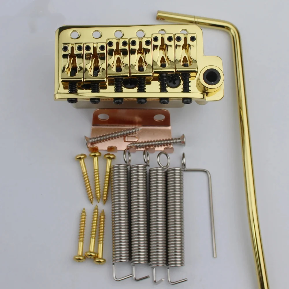 Guyker Chrome Black Gold Guitar Tremolo Bridge String Spacing 10.8MM With Tremolo System Saddle And Brass Block