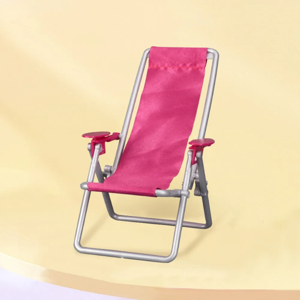 1:6 Dollhouse Mini Leisure Folding Chair Dolls Outdoor Camping Chair Mini Furniture Model Dollhouse Home Decor Accessories
