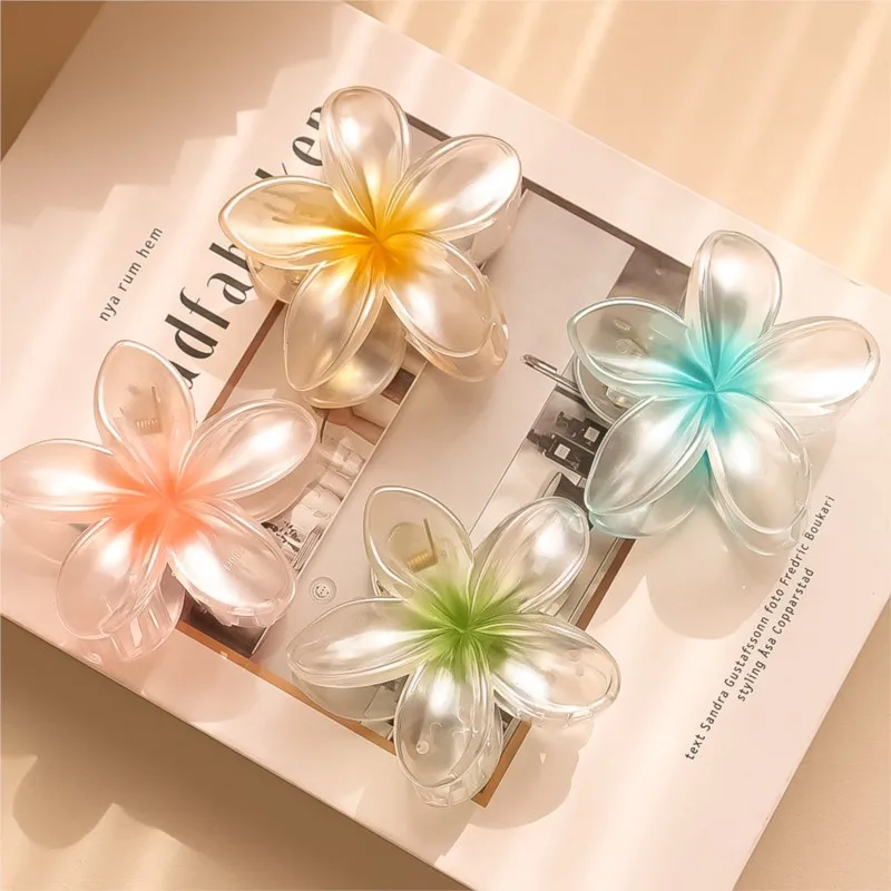 Pearl Flower Grab Clip Gradient Flower Hair Clip European American Fashion Pan Hair Shark Clip Jewelry Hair Accessories HairClip