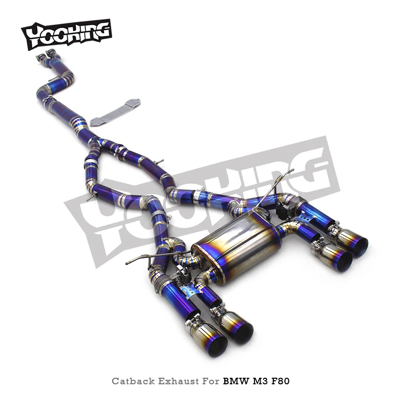YD Titanium Exhaust System For BMW M3/M4 F80/F82/F8X S55 3.0T 2014-2018 Titanium Exhaust Pipe With Electronic Valve System