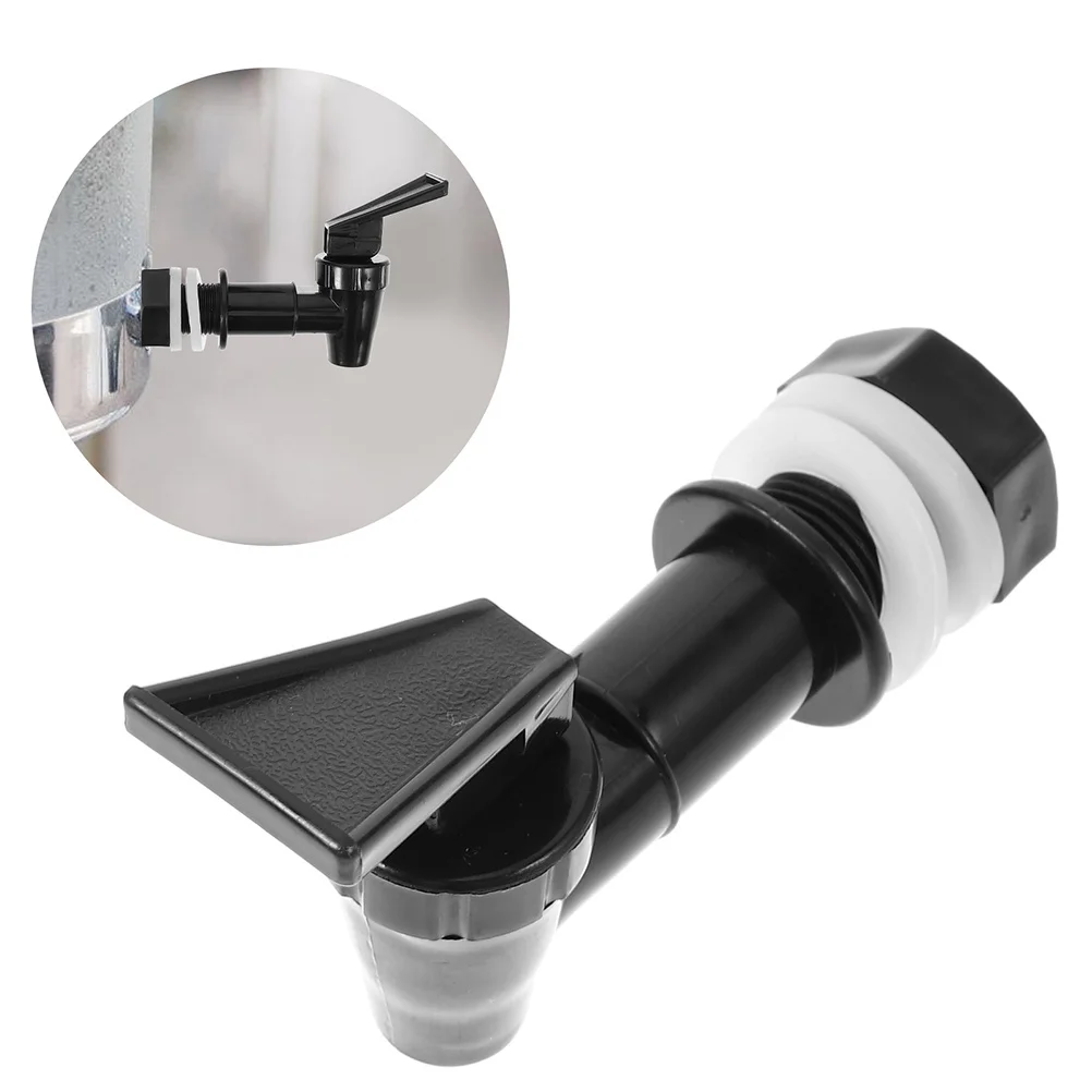 

6 pcs Water Spout Plastic Replacement Cooler Faucets For Beverage Dispenser Carafes Black Adjustable Flow Spigot Drinks Jug Tea