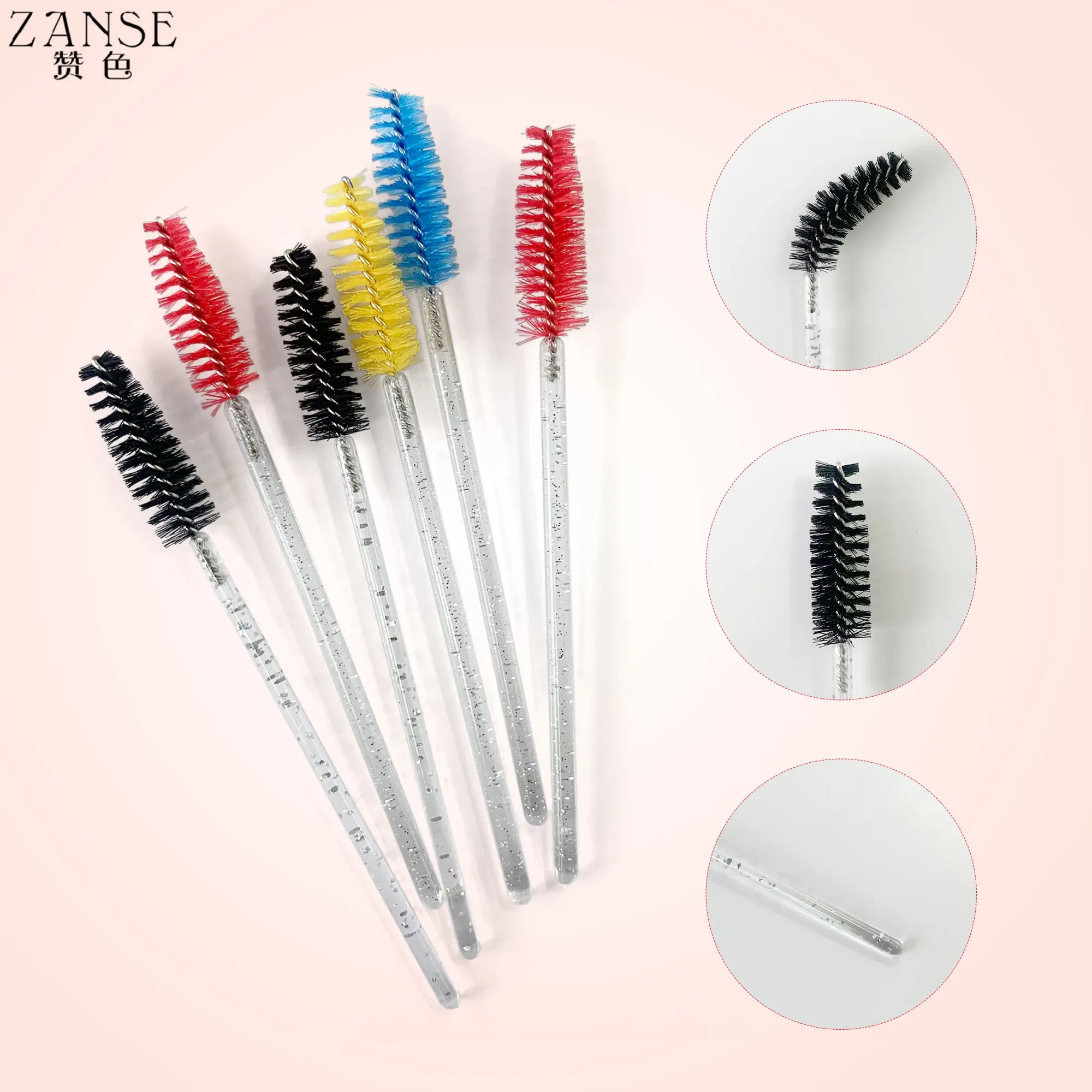 Disposable Eyelashes Brushes Crystal Eyebrow Applicator Mascara Wands Lash Extension Supplies Wholesale Lashes Accessories