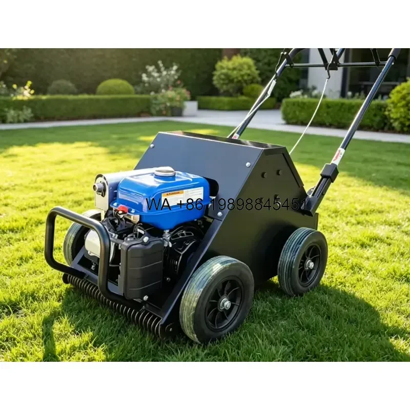 Wmwmnu Wholesale Heavy Duty Gas Engine Lawn Aerator Mobile Hand Push Lawn Ventilator for Municipal Greening Turf Soil