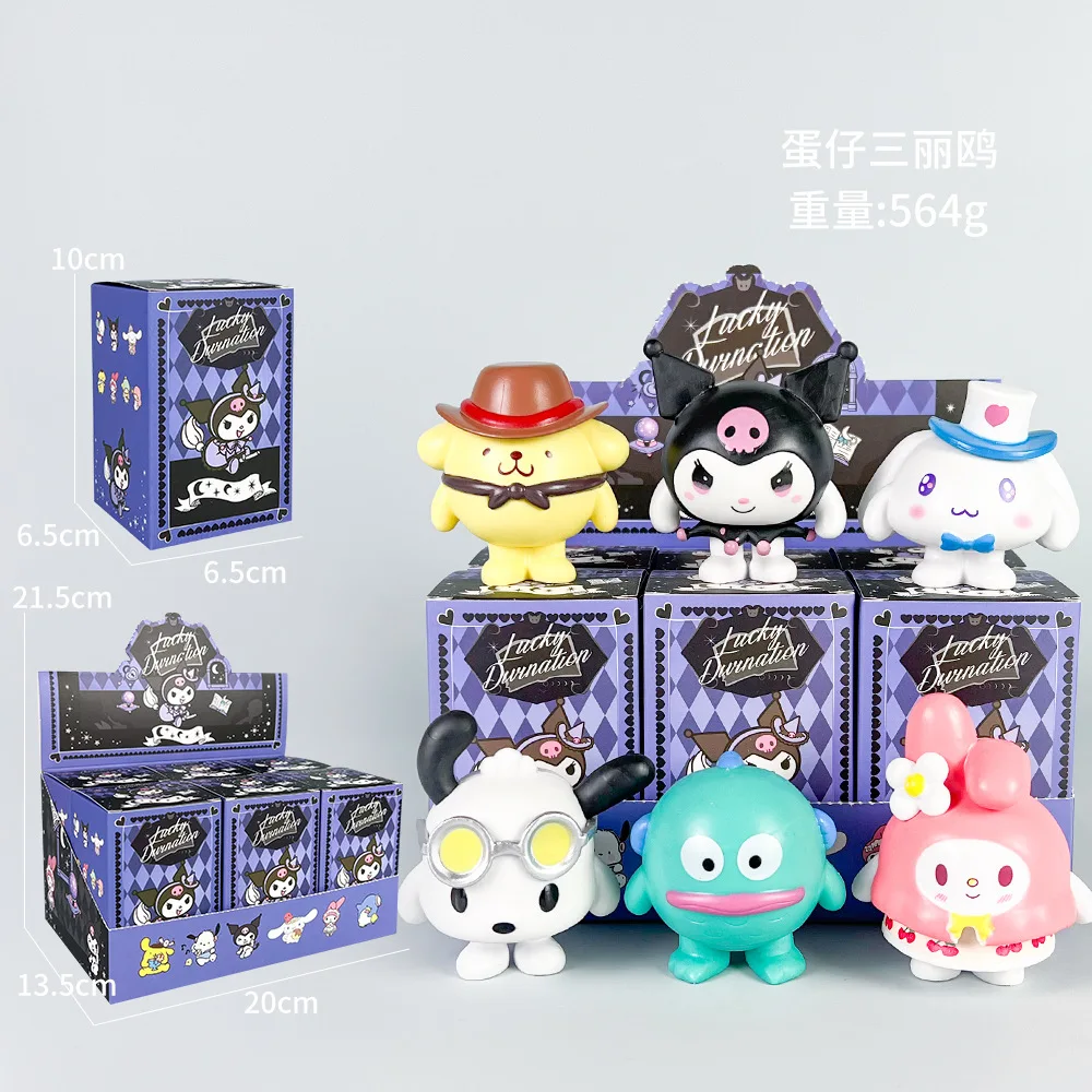 Sanrio Blossom and Wagashi Series Caja ciega Linda Kuromi Cinnamoroll Melody Pocahcco Pompompurin Figura de acción Bolsa sorpresa
