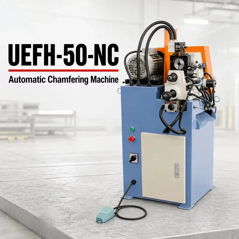 Automatic Single Head Chamfering Machine for Metal Bars High Precision Deburring and Beveling Tool
