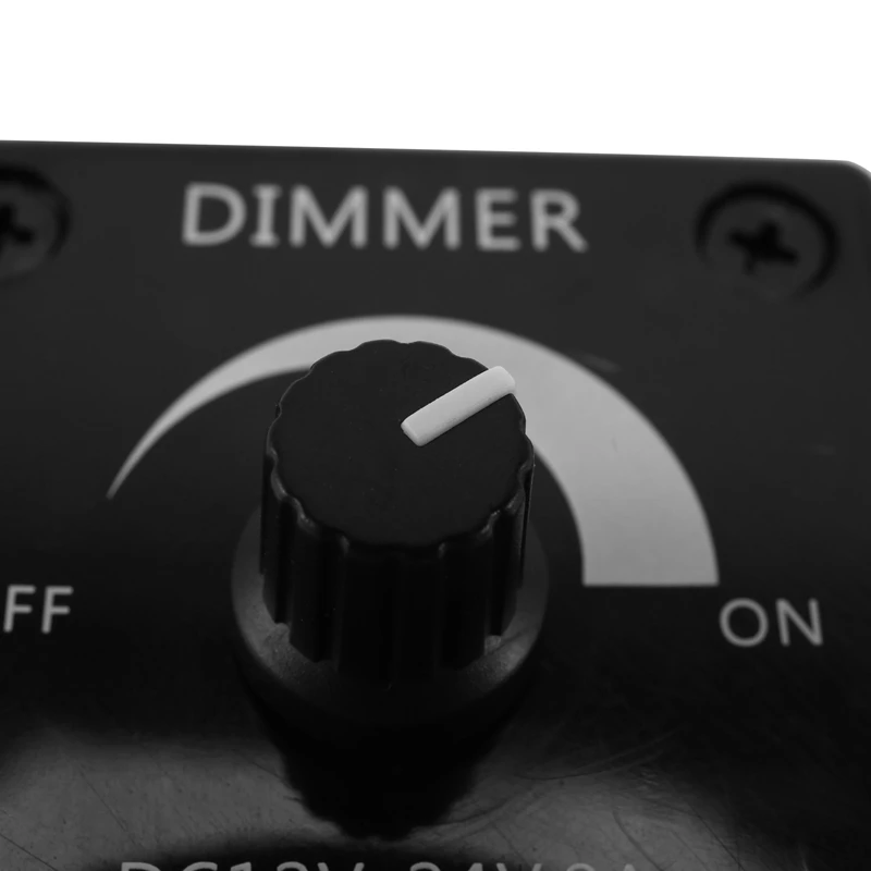 2X Black LED Dimmer Switch DC 12V 24V 8A Adjustable Brightness Lamp Bulb Strip Driver Power Supply Controller