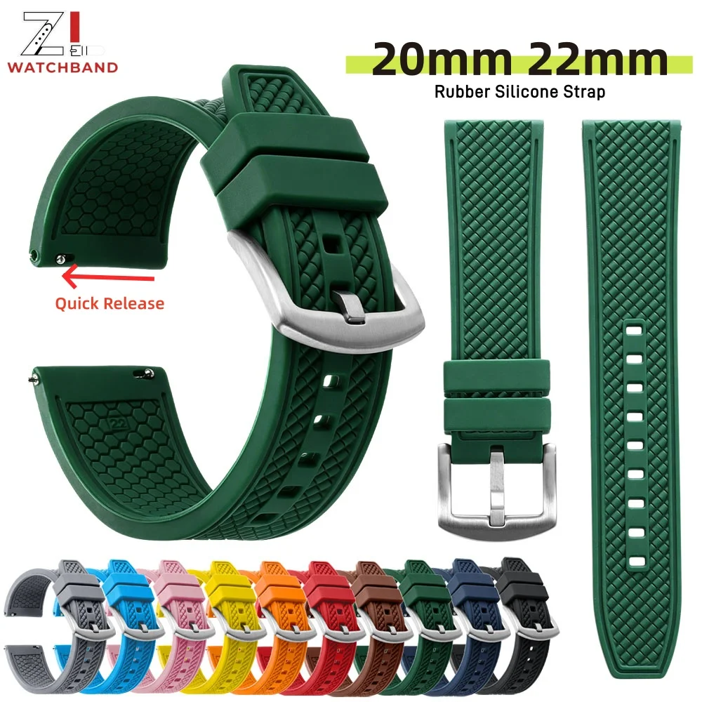 Bracelet en caoutchouc et silicone de style nouveau pour montre Seiko 20mm 22mm, bracelet de sport pour homme et femme, étanche, pour la plongée, accessoire de poignet en caoutchouc
