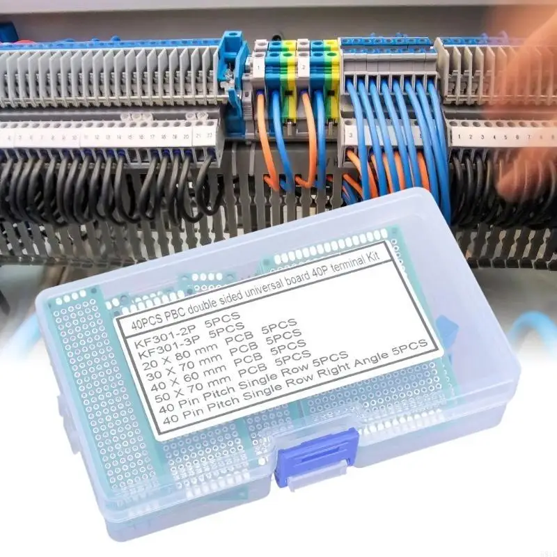 

581E 40Pcs Double Side PCB Board Prototype Boards for Soldering and Electronic Project Easy to Use
