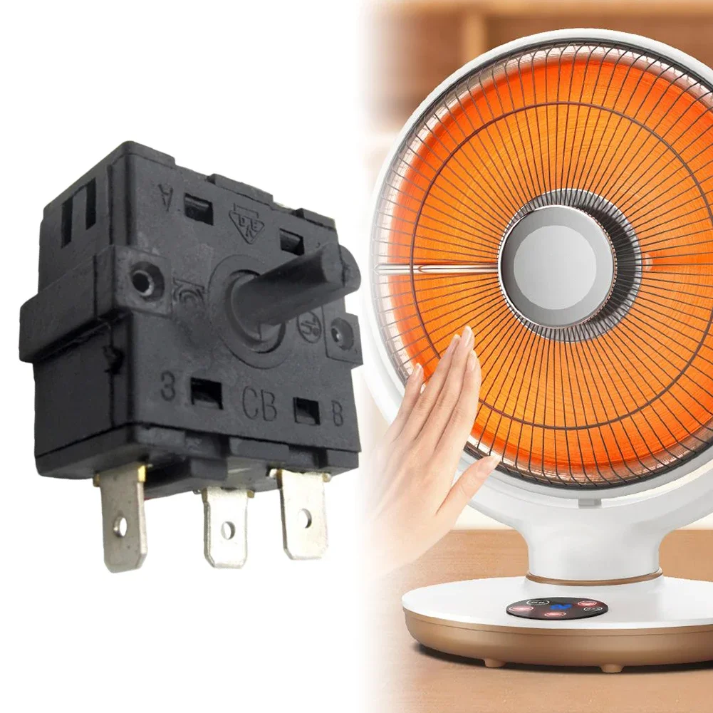 Temperature Control Switch with Rotary Remote Head for Space Heater Fans Compatible with Multiple Pin Settings
