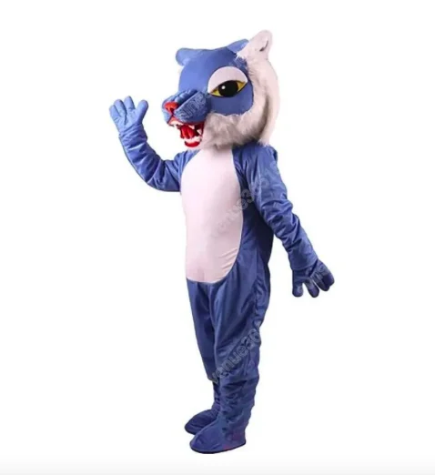 

Новый взрослый плюшевый костюм-талисман Wildcat Power Cat из пены, хит продаж, для Рождества и Хэллоуина
