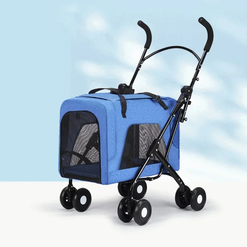 Luxury Removable Pet Stroller Travel 4 Wheel Dog Strollers Small Dogs Pet Stroller Dog Cart Carriage