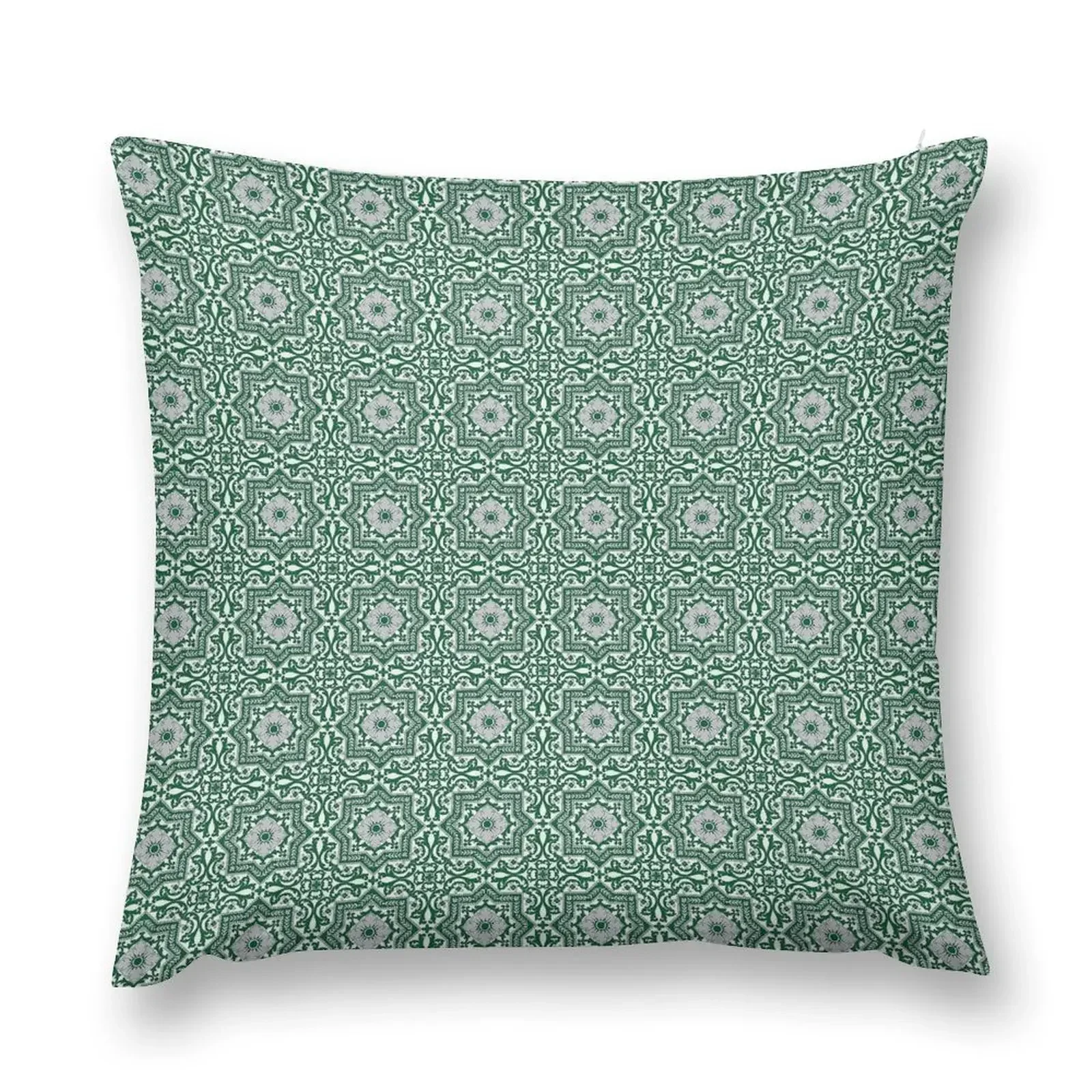 Azulejo, Geometric Pattern Throw Pillow Sitting Cushion luxury decor home decor items pillow pillowcase pillow