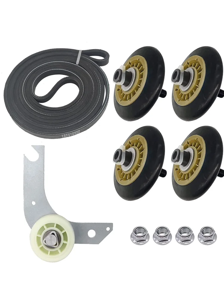 134715900 Dryer Drum Roller Assembly & 134793500 Dryer Idler Pulley & 137315300 Dryer Belt for Electrolux/Frigidaire Dryer