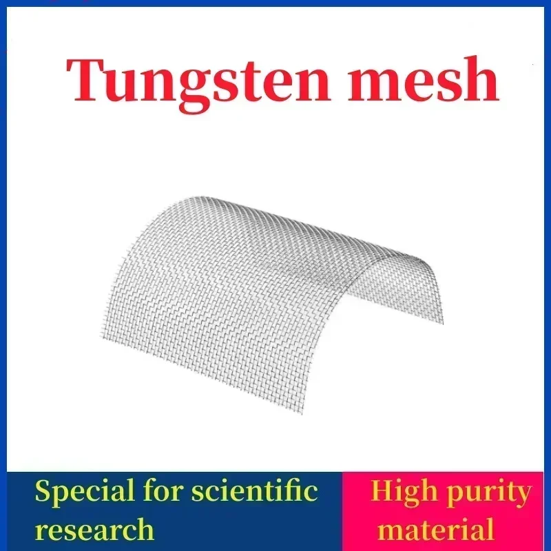 

High temperature tungsten mesh shield 100 mesh square tungsten wire braided mesh battery electrode