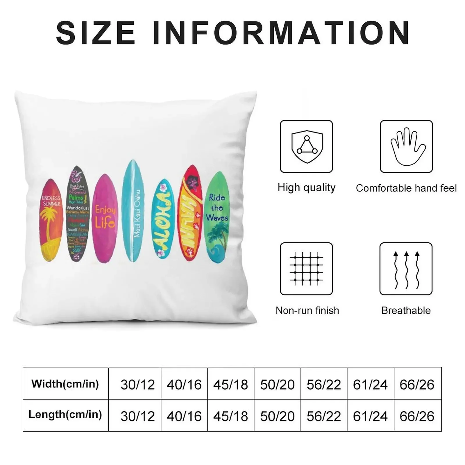 Surfboard Philosophy - Enjoy Life, Travel and Surf - III Throw Pillow Pillow Case luxury home accessories pillow