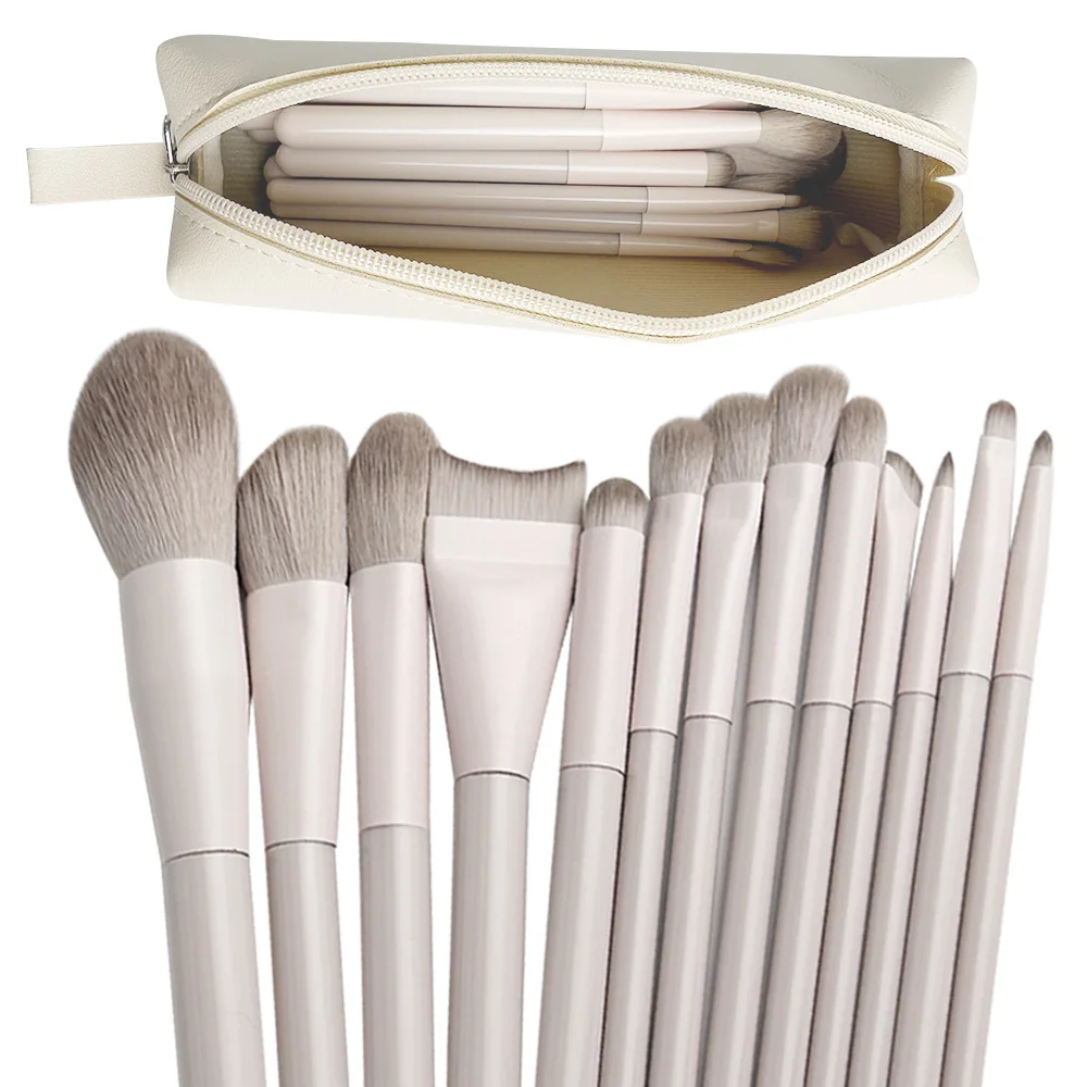 13pcs Makeup Brush Set Professional Eyeshadow Makeup Brushes With Bag For Foundation Blending Face Powder Blush Eye Shadows Tool