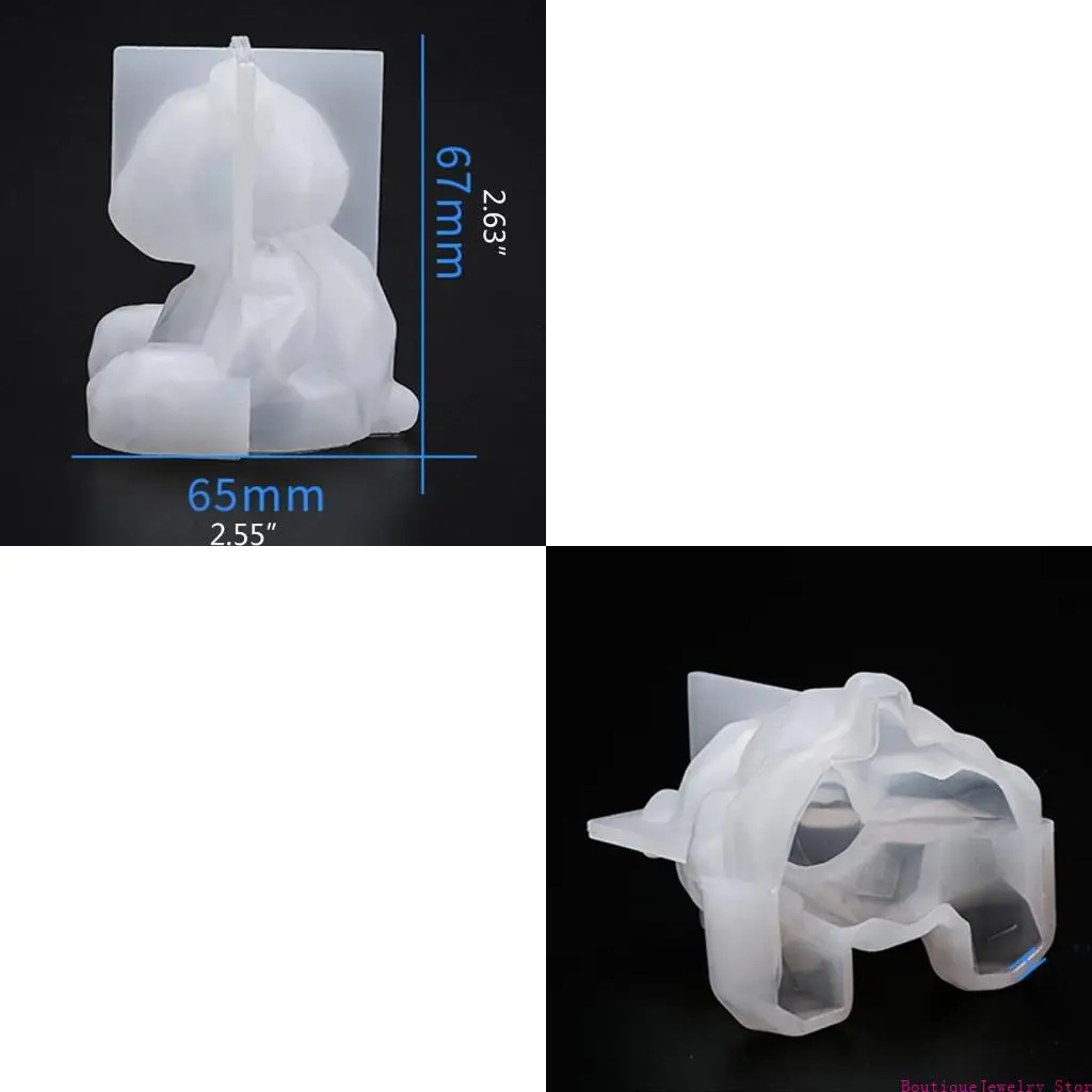 

E1PE Hanging Pendant Home Decoration Casting Mold DIY Soap Silicone Mold Bear Mold