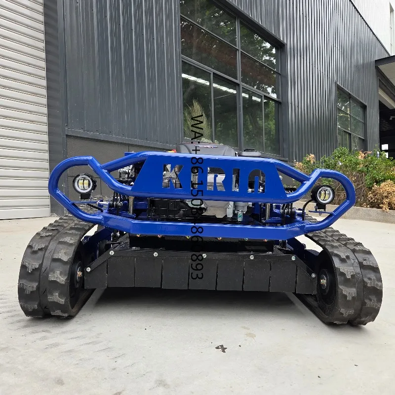 Self-Propelled Robotic Lawn Mower with Professional Drive DIY Cordless Rotary Grass Cutter Remote-controlled Crawler Lawn Mower