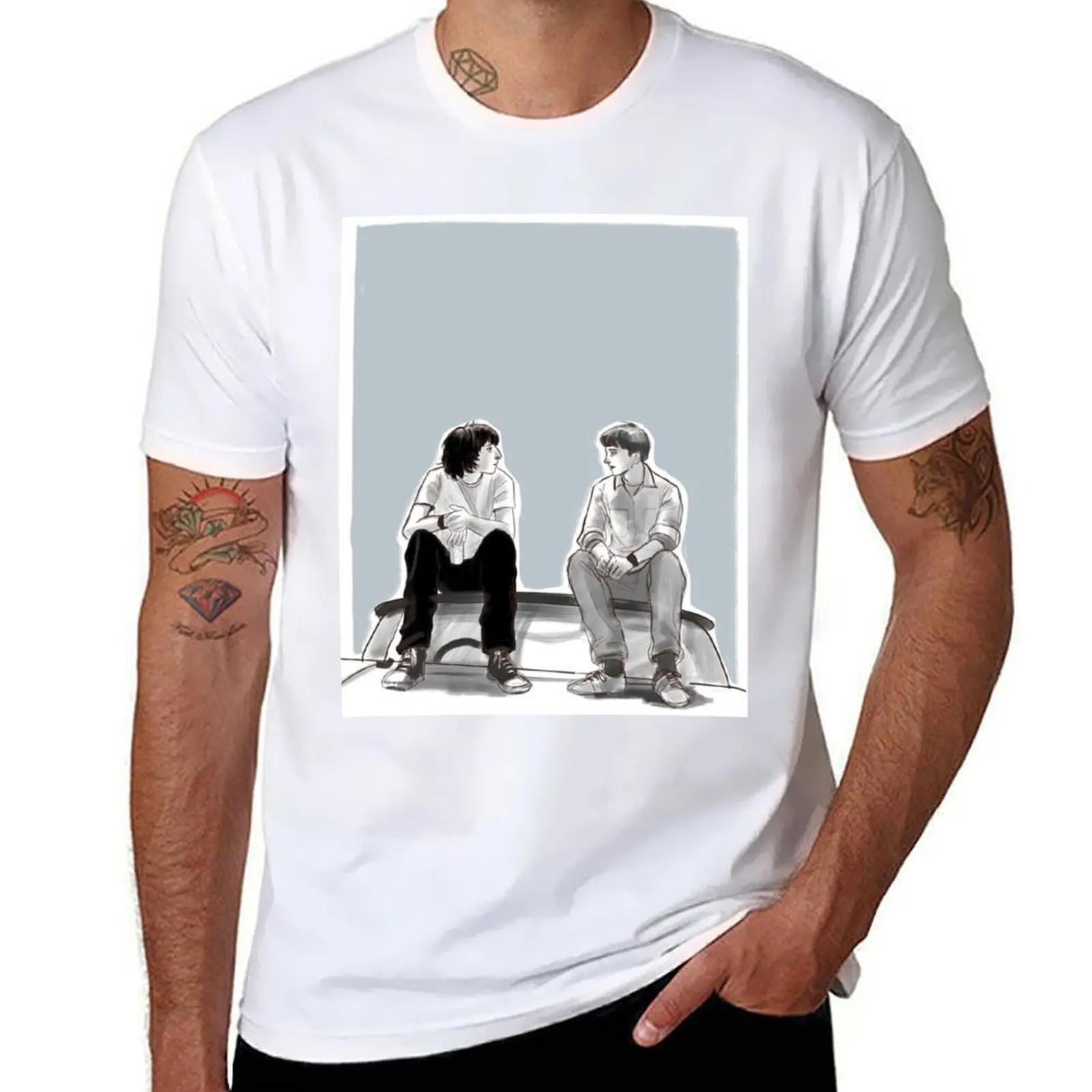 

Byler heart to heart moment T-Shirt t shirts for man cotton soft t shirt man cotton T-Shirt