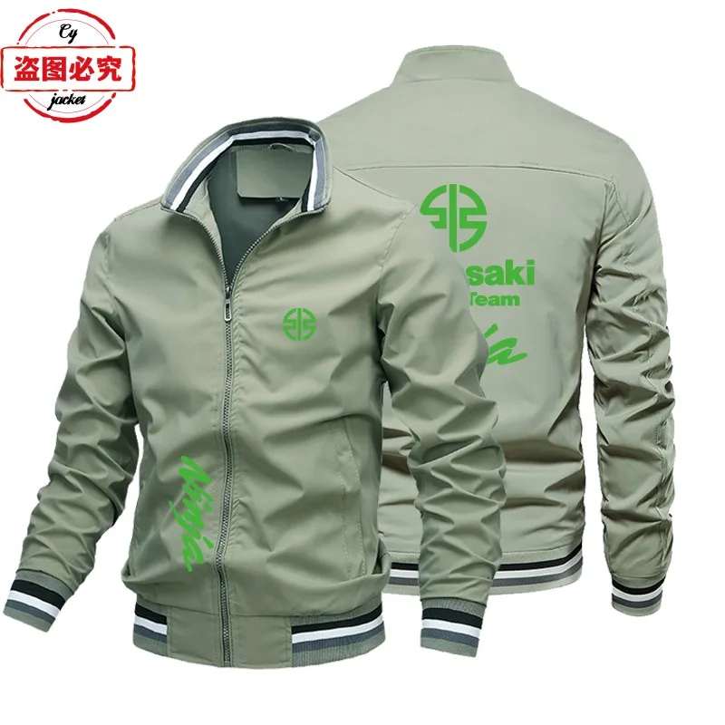 Motorcycle logo cycling clothes, motorcycle jacket, long sleeve men's top, stand-up collar jacket, work clothes, group clothes