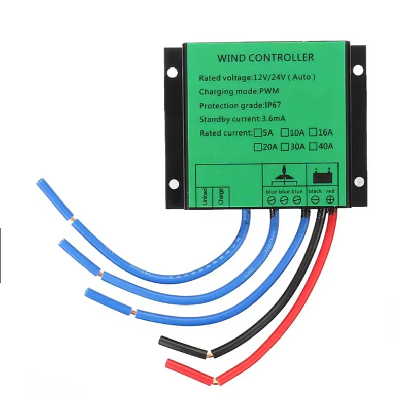 10A 20A 30A 40A MPPT Wind Charge Controller Max Input 5000W Wind System 12v 24v 48v Auto Regulate For Home Appliance