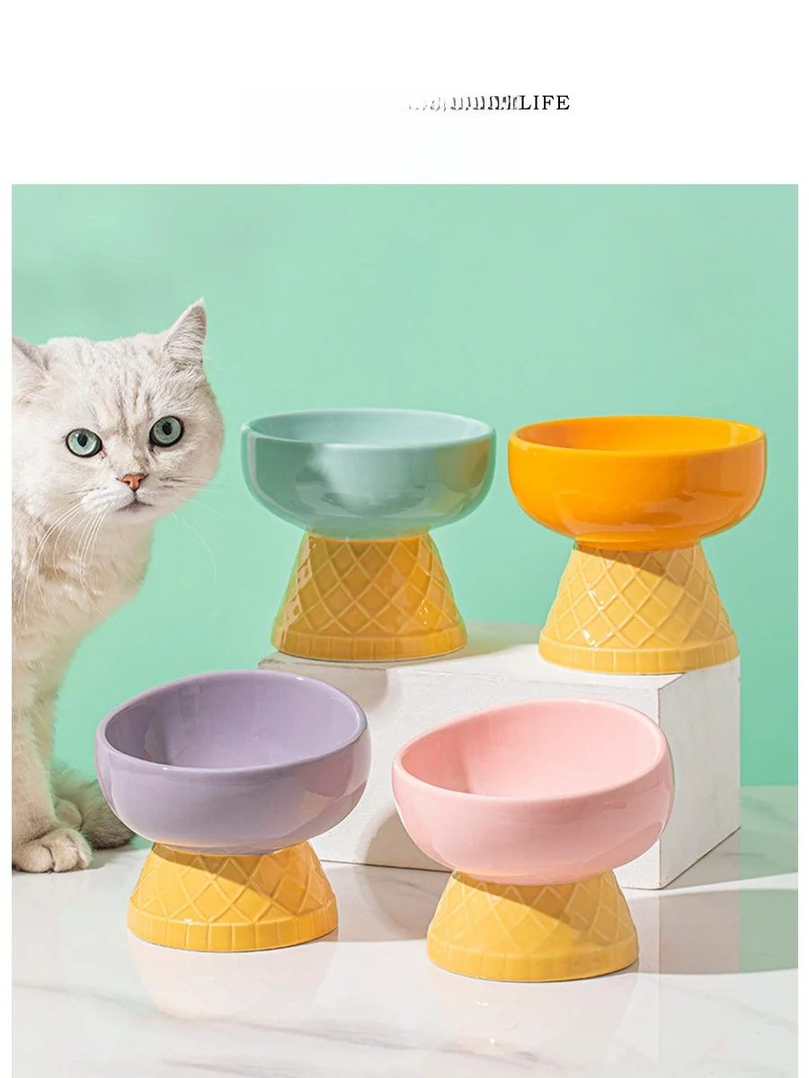 

Tlife Cerc Food Bowl Cute Prevents Overturning Dog Water Bowl Pet Supplies Slow Feeding Bowl Ice Cr Flavor