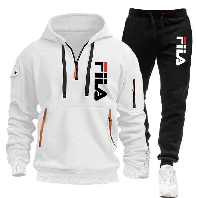 Men's hoodie set, a two-piece set of comfortable and fashionable top and casual sport pants