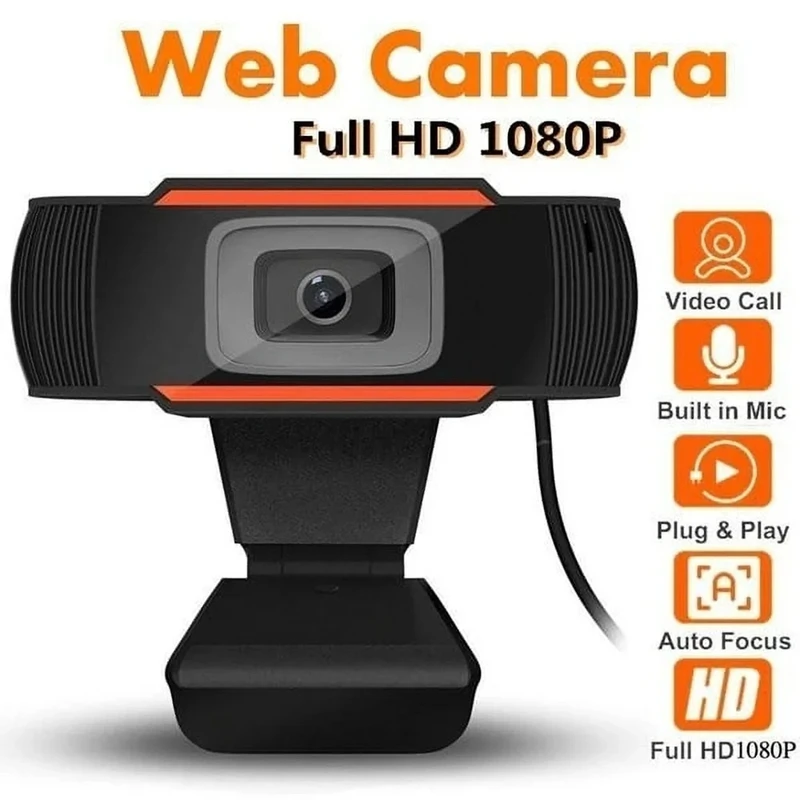 1080P Full HD Network Camera Built In Microphone 2K USB Camera Mini Web Cam for Auto Focus PC Mac Laptop Video Shooting Camera