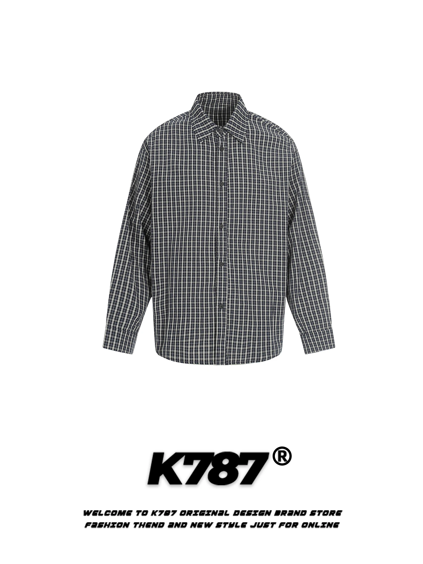 

K787 Американская винтажная уличная рубашка с длинным рукавом, свободная повседневная весенняя модная брендовая рубашка-куртка для мужчин и женщин