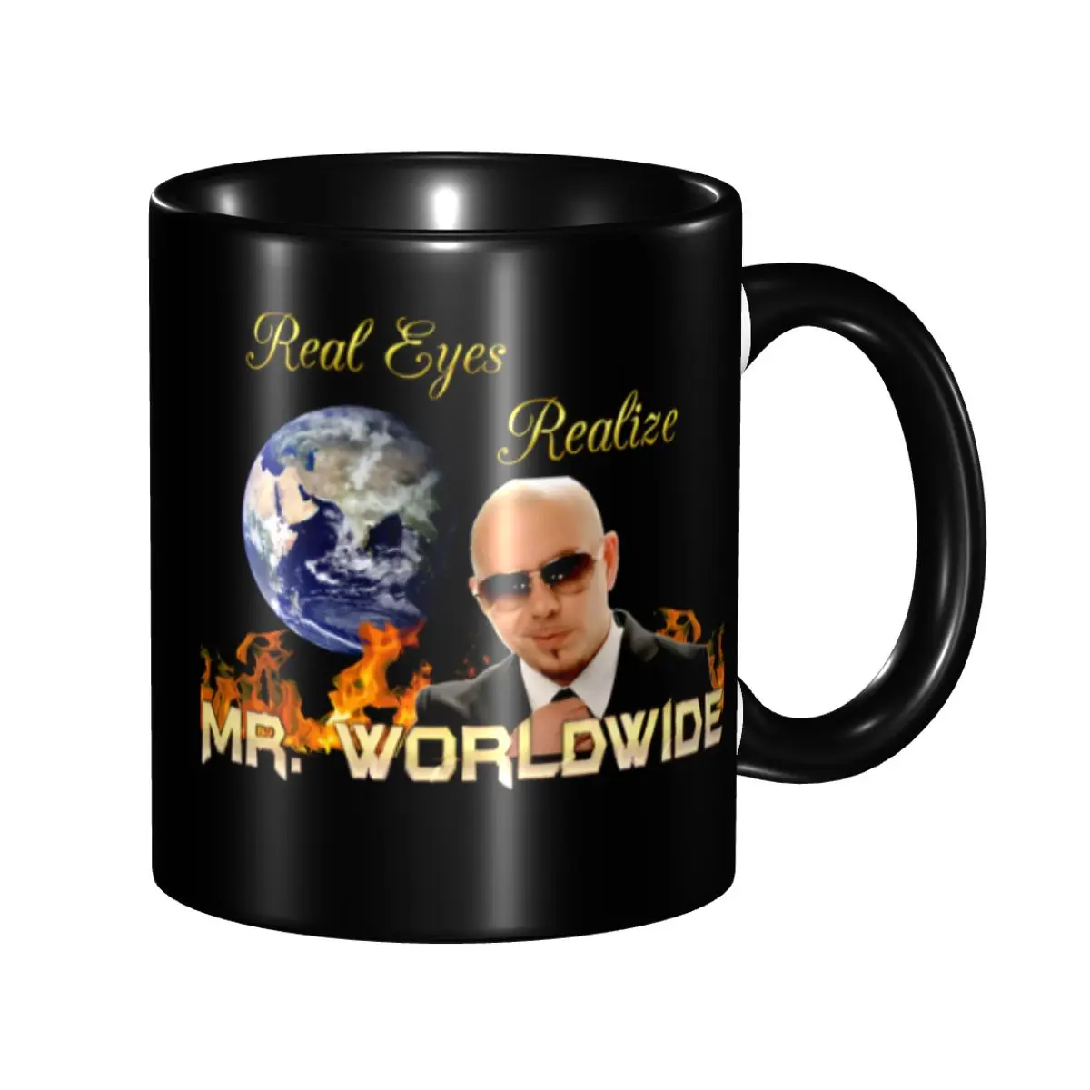 

Персонализированные кофейные кружки Mr Worldwide P-Pitbulls: керамические чашки для чая и молока с графическим дизайном «Живи, смейся, люби»