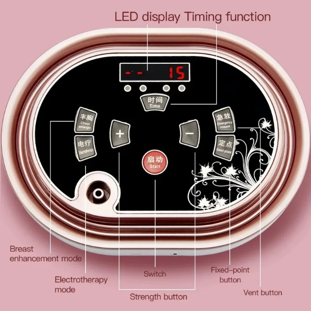 Vacuum Breast Massager Breast Enlargement Machine Pumps Enhance Breast Bigger Vacuum Cupping Buttock Lifting Enhancer Sucker