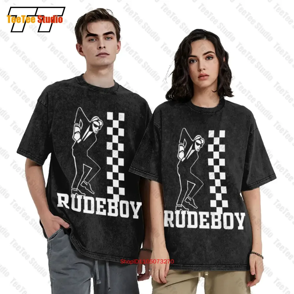 Skanking Rudeboy Ska Trojan Skinhead Scooterist Selector Vintage Oversized T-Shirt CHEB