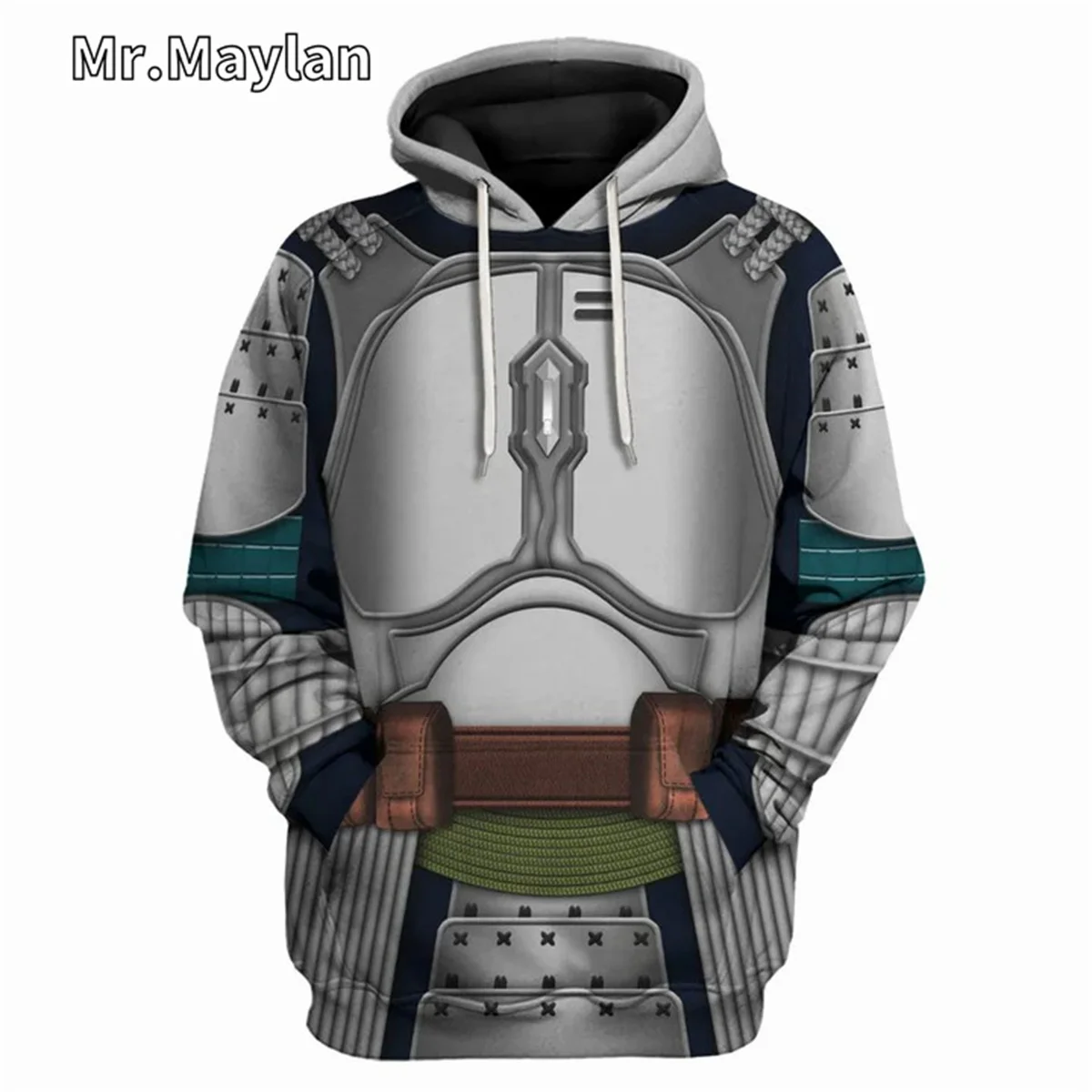 Jango Fet Samurai Uniform Cosplay Costume 3D Print Unisex Hoodie Men Sweatshirt Streetwear Zip Pullover Casual Jacket Tracksuits