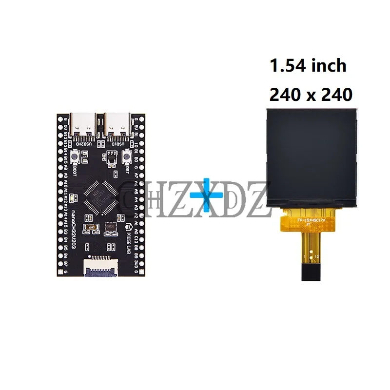 100% Original CH32V203 Development Board Minimum System Board Core Board Dual TYPE-C USB Ports